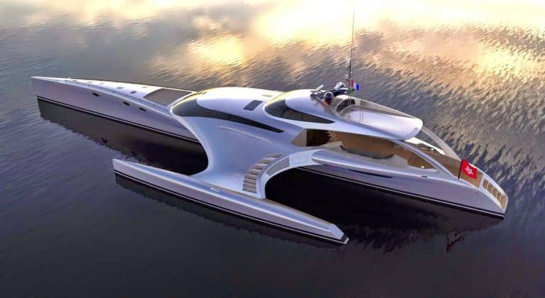 Un yacht futuriste qui lévite sur l&rsquo;eau avec l&rsquo;Ekrano Yacht